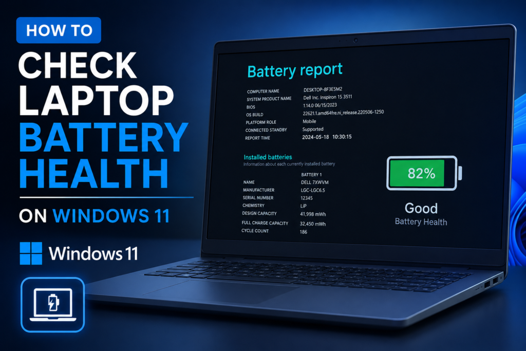 How to Check Laptop Battery Health on Windows 11 How to check laptop battery health on Windows 11 using a battery report