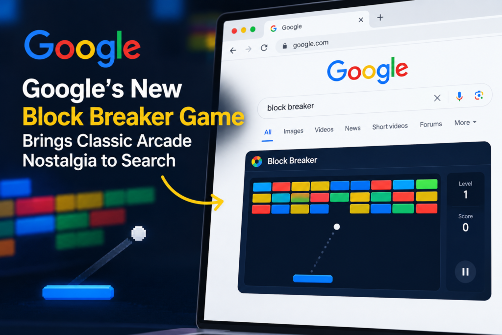 Google’s New Block Breaker Game Brings Classic Arcade Nostalgia to Search Google’s new Block Breaker game in Search with classic arcade-style gameplay
